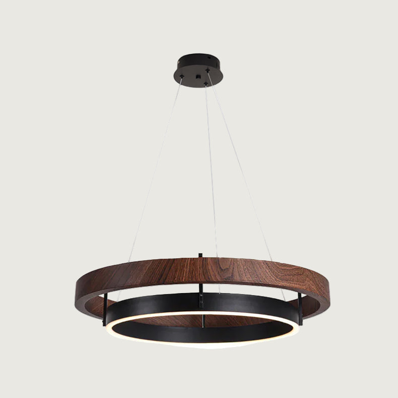 Lámpara de Araña Moderna de Dos Anillos con Luz LED Integrada – Elegante y Versátil 9