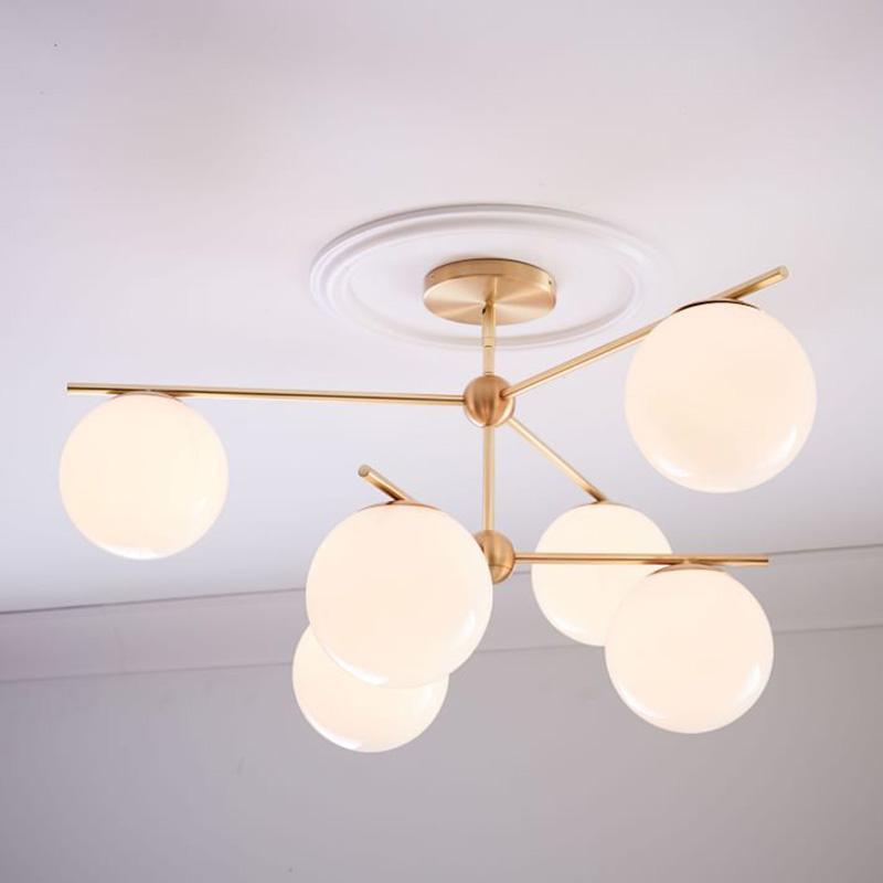 Lámpara de Araña Moderna de Esfera y Tallo con Altura Ajustable – Diseño Elegante para Interiores 8