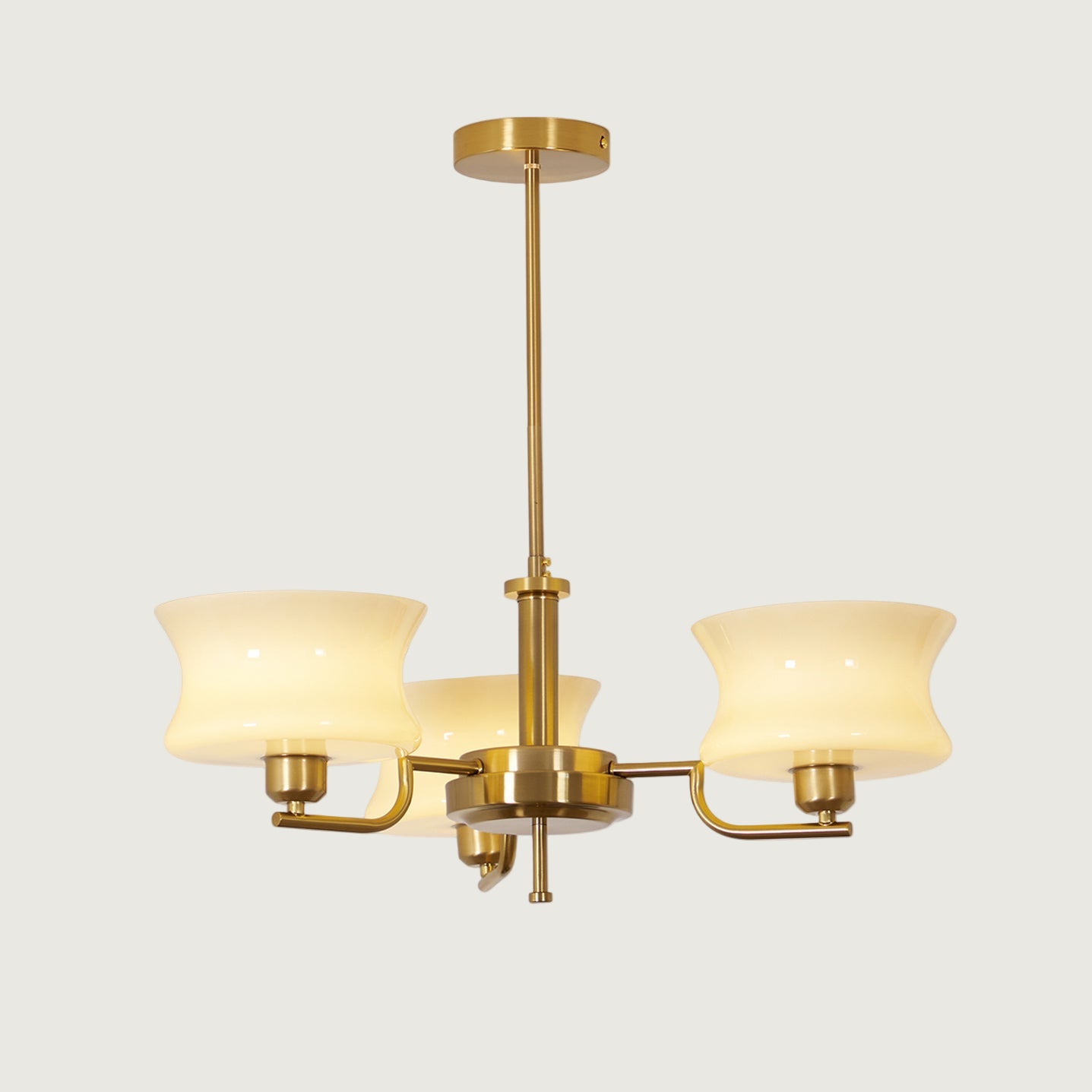 Lámpara de Araña Vintage de 3 y 5 Luces en Oro Natural para Interior 1
