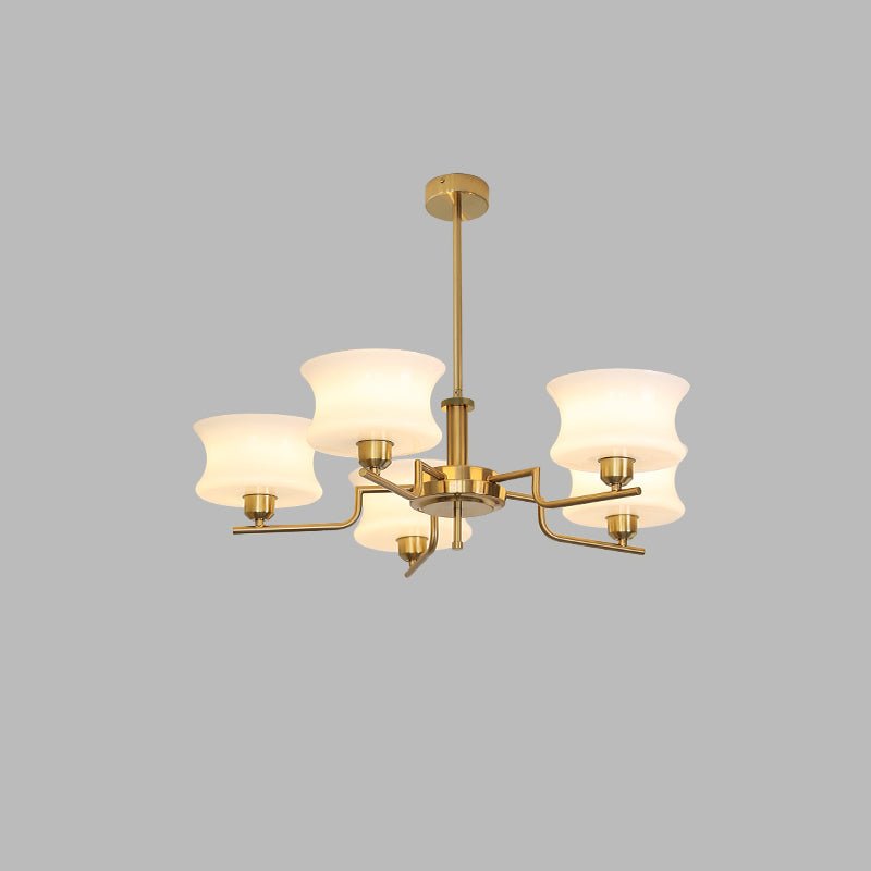 Lámpara de Araña Vintage de 3 y 5 Luces en Oro Natural para Interior 11