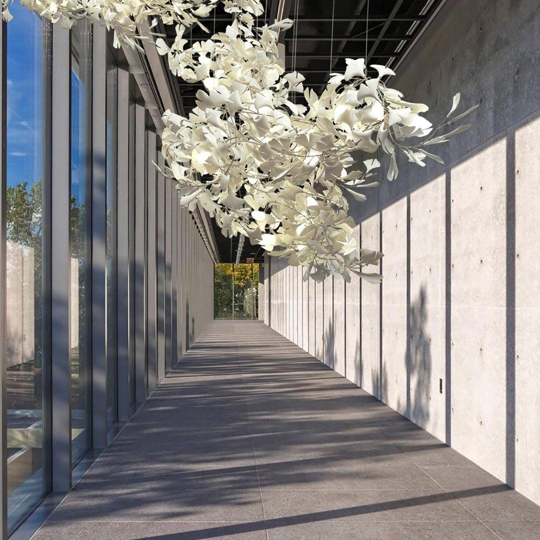 Lámpara de Araña de Cerámica Ginkgo con 4 Luces – Diseño Elegante y Personalizable en Varios Colores, 200cm o 250cm 6