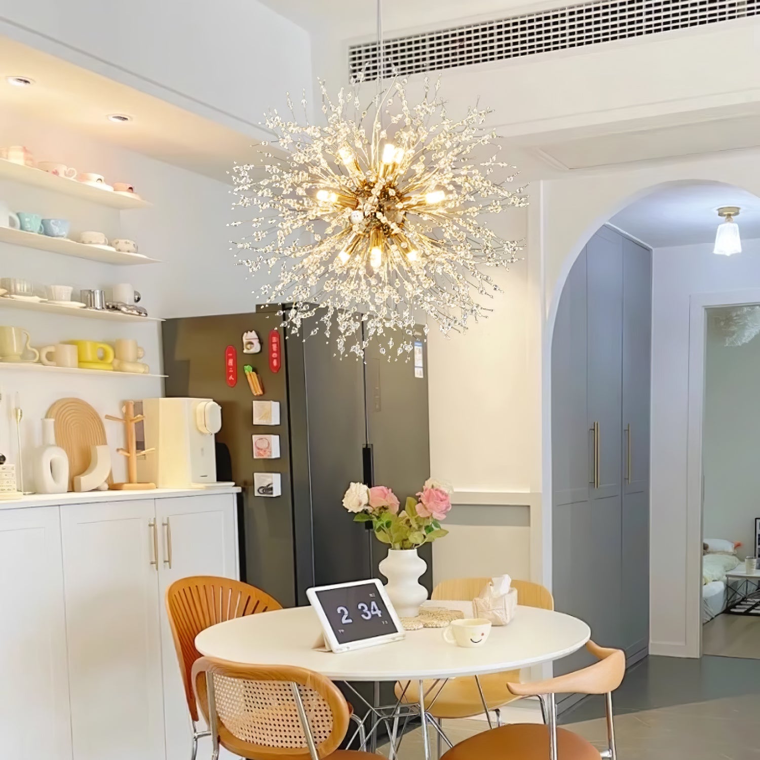Lámpara de Araña de Cristal Diente de León con 9, 12 o 16 Luces LED – Diseño Moderno y Elegante 3