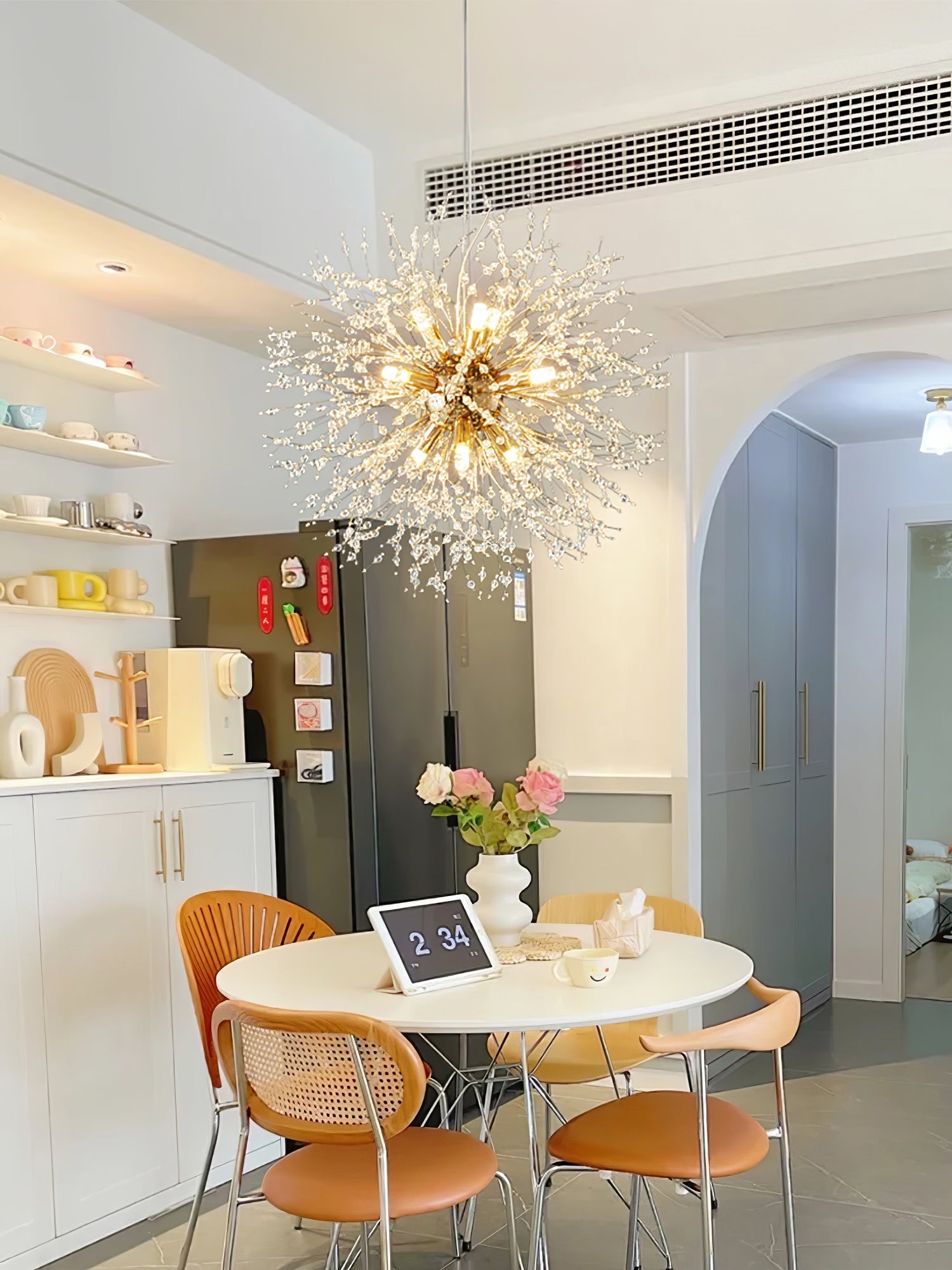 Lámpara de Araña de Cristal Diente de León con 9, 12 o 16 Luces LED – Diseño Moderno y Elegante 7