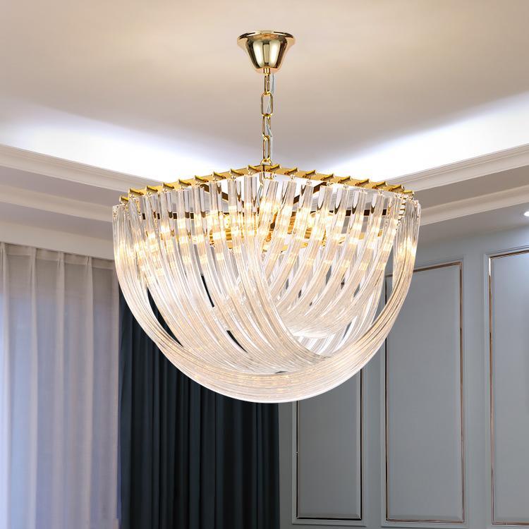 Lámpara de Araña de Estilo Mid-Century en Vidrio Murano – Varias Tamaños Disponibles 5