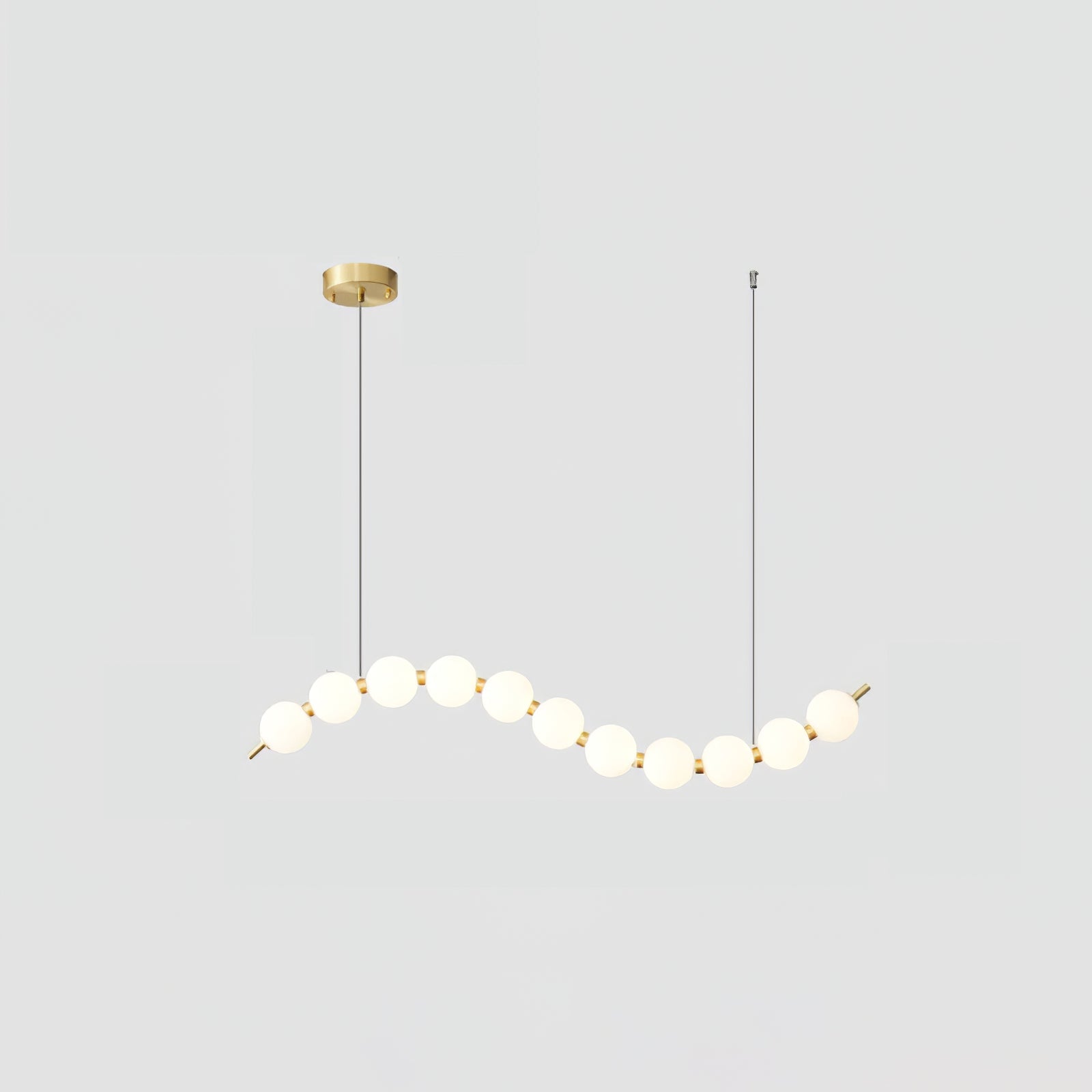 Lámpara de Araña de Perlas Acrílicas con Base de Latón y Luz Regulable – Diseño Elegante para Iluminar Tu Espacio 11