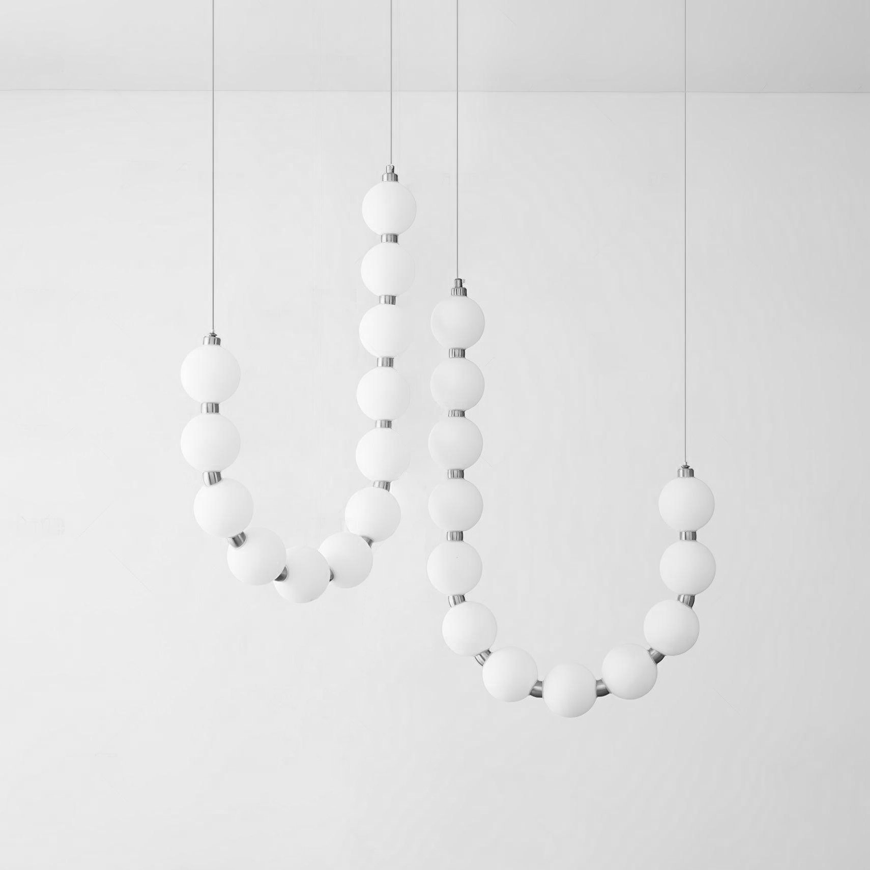 Lámpara de Araña de Perlas Acrílicas con Base de Latón y Luz Regulable – Diseño Elegante para Iluminar Tu Espacio 12
