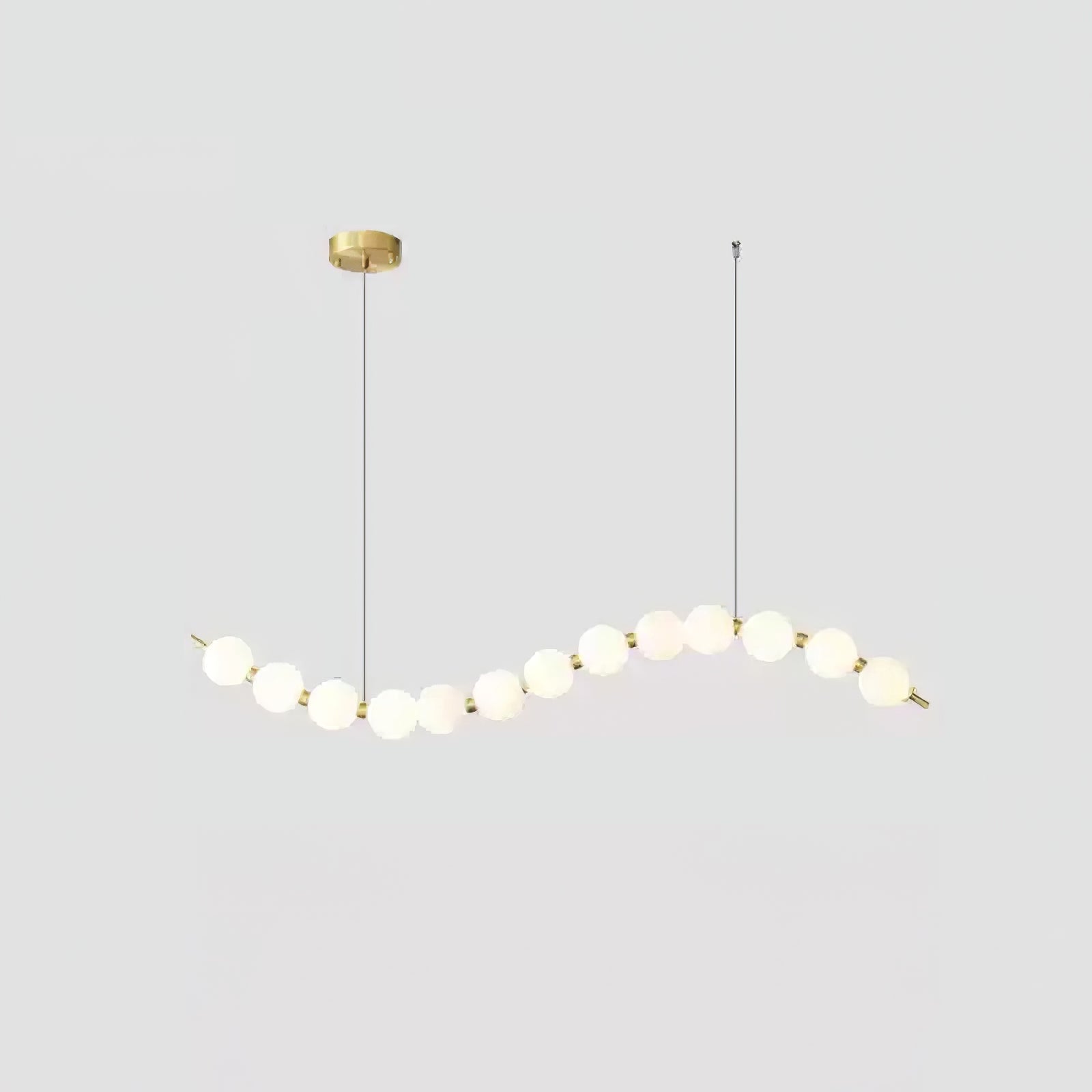 Lámpara de Araña de Perlas Acrílicas con Base de Latón y Luz Regulable – Diseño Elegante para Iluminar Tu Espacio 13