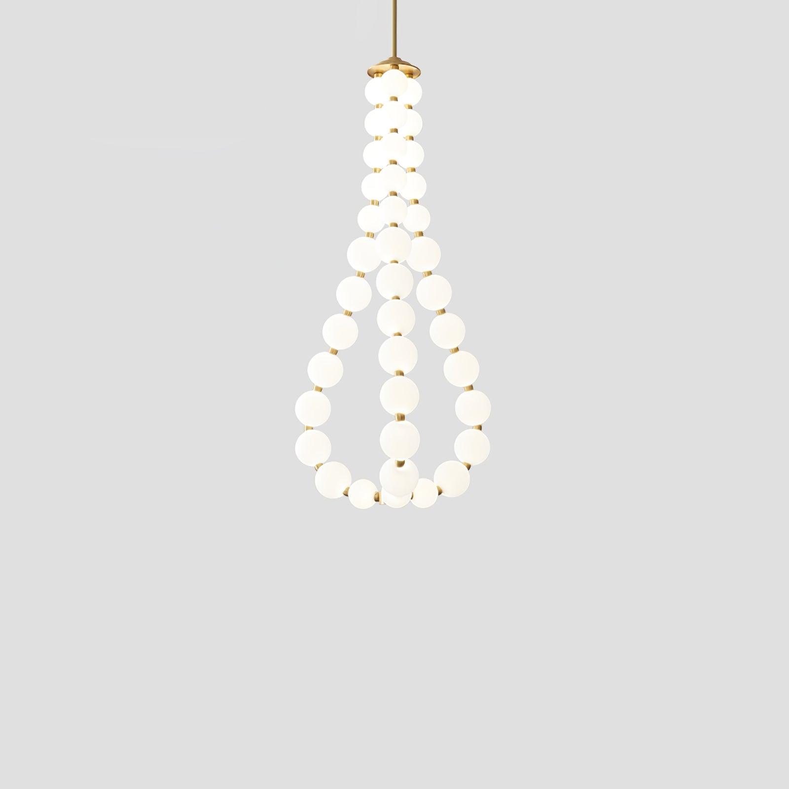 Lámpara de Araña de Perlas Acrílicas con Base de Latón y Luz Regulable – Diseño Elegante para Iluminar Tu Espacio 15