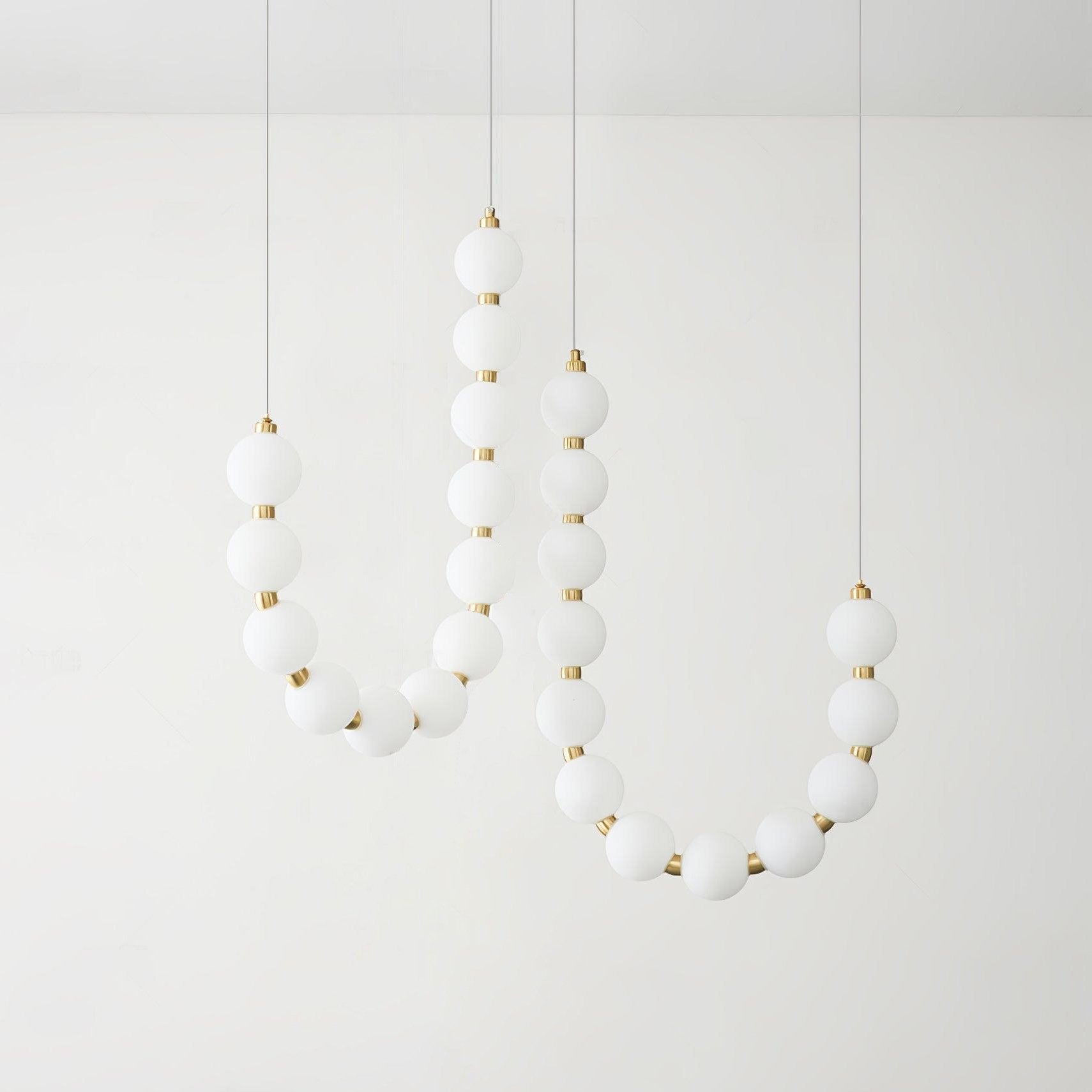 Lámpara de Araña de Perlas Acrílicas con Base de Latón y Luz Regulable – Diseño Elegante para Iluminar Tu Espacio 20
