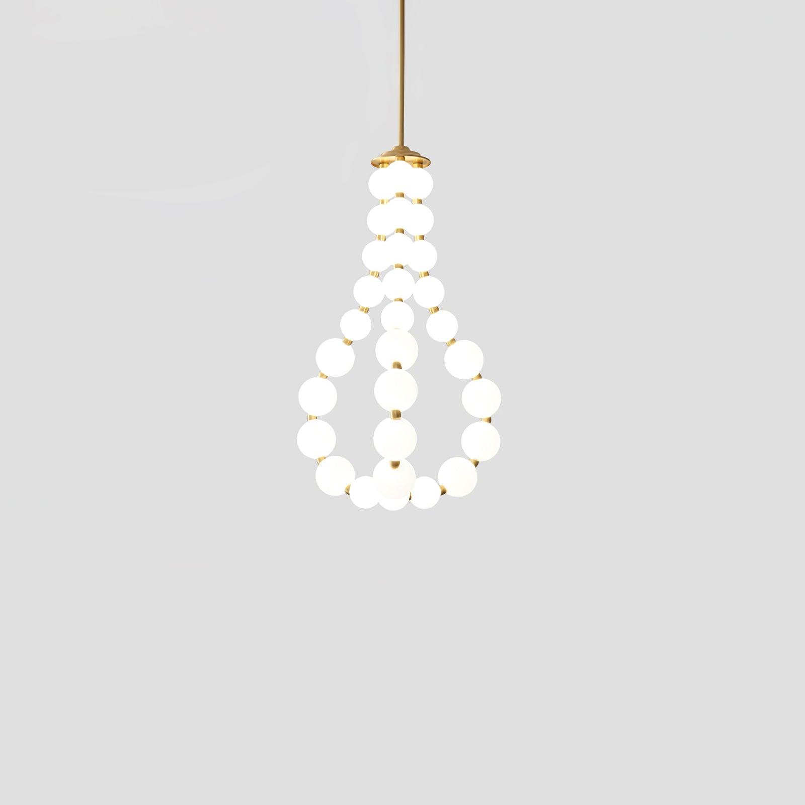 Lámpara de Araña de Perlas Acrílicas con Base de Latón y Luz Regulable – Diseño Elegante para Iluminar Tu Espacio 23