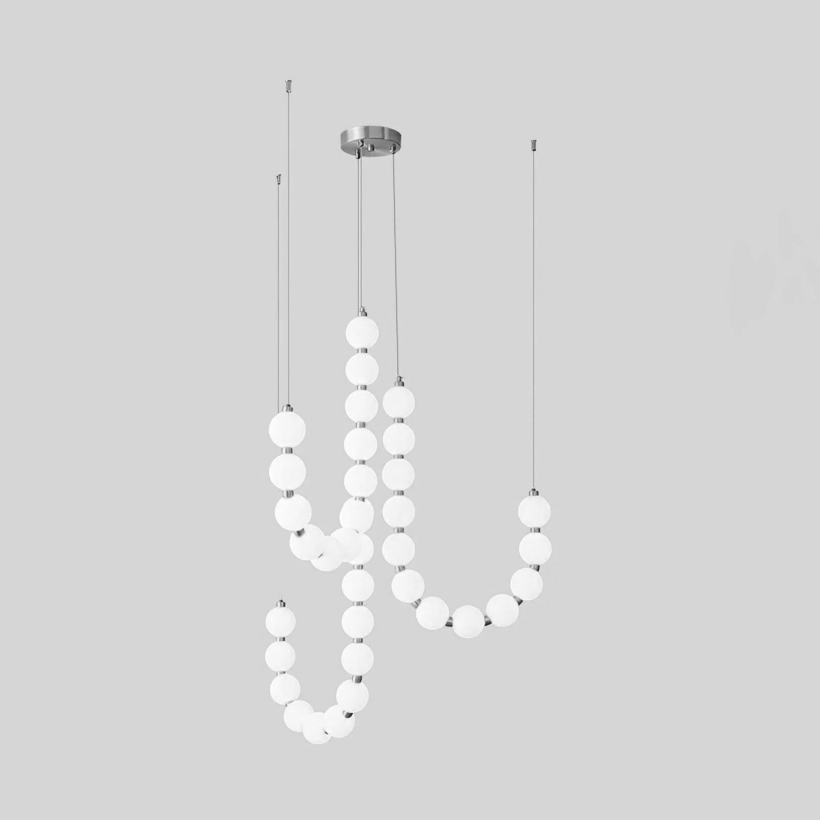 Lámpara de Araña de Perlas Acrílicas con Base de Latón y Luz Regulable – Diseño Elegante para Iluminar Tu Espacio 24