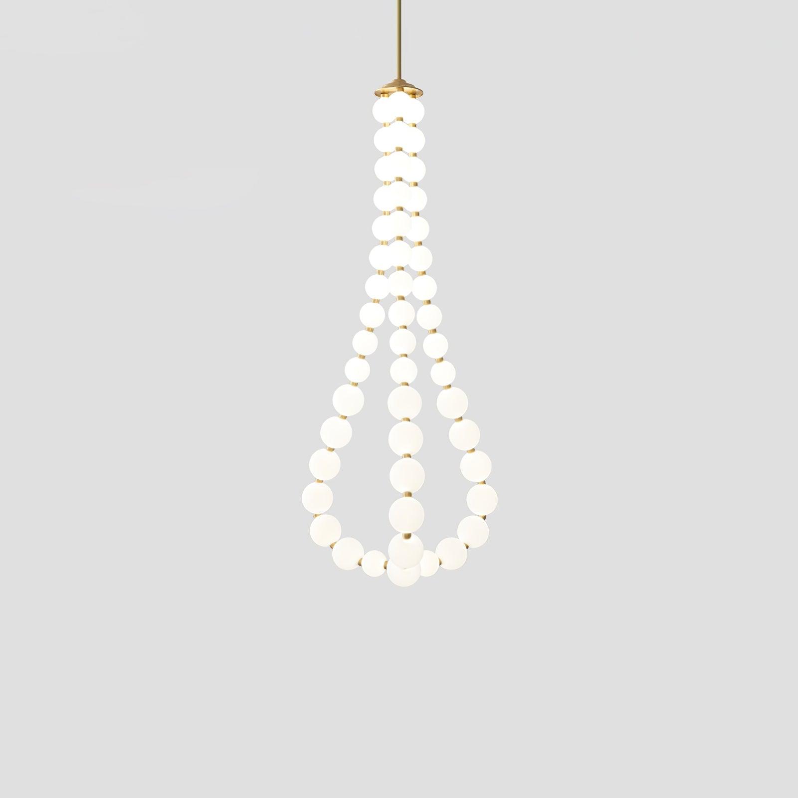 Lámpara de Araña de Perlas Acrílicas con Base de Latón y Luz Regulable – Diseño Elegante para Iluminar Tu Espacio 25