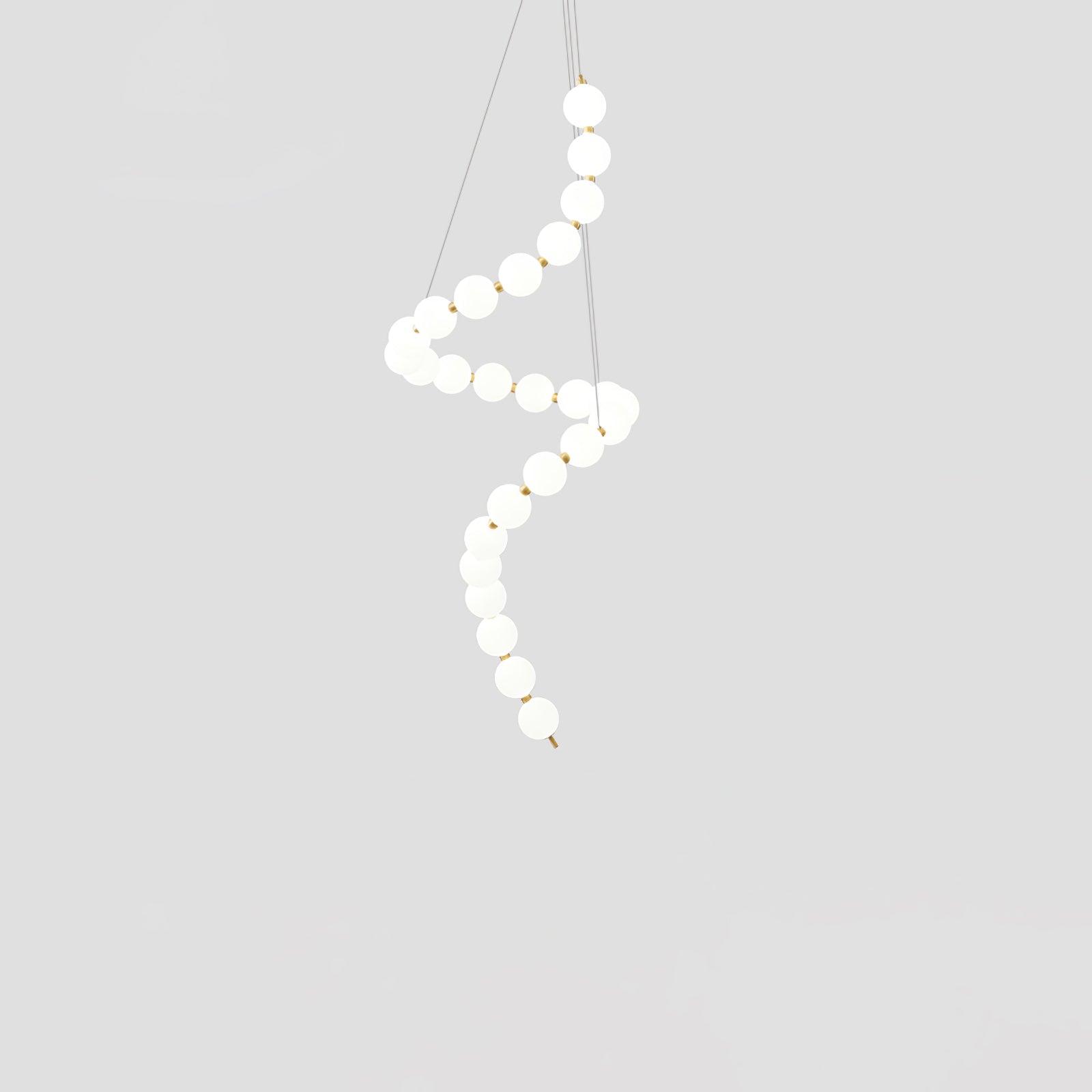 Lámpara de Araña de Perlas Acrílicas con Base de Latón y Luz Regulable – Diseño Elegante para Iluminar Tu Espacio 27