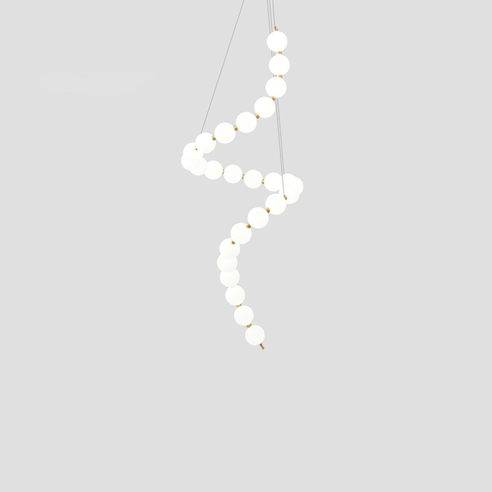 Lámpara de Araña de Perlas Acrílicas con Base de Latón y Luz Regulable – Diseño Elegante para Iluminar Tu Espacio 30