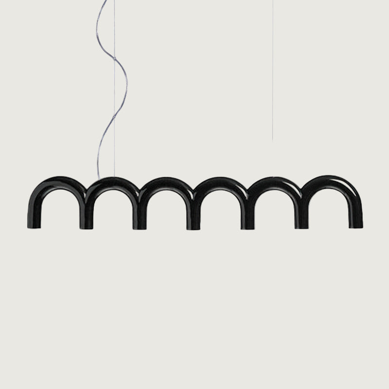 Lámpara de Araña en Forma de M con LED Integrado y Estilo Moderno – Disponible en Varias Colores 16