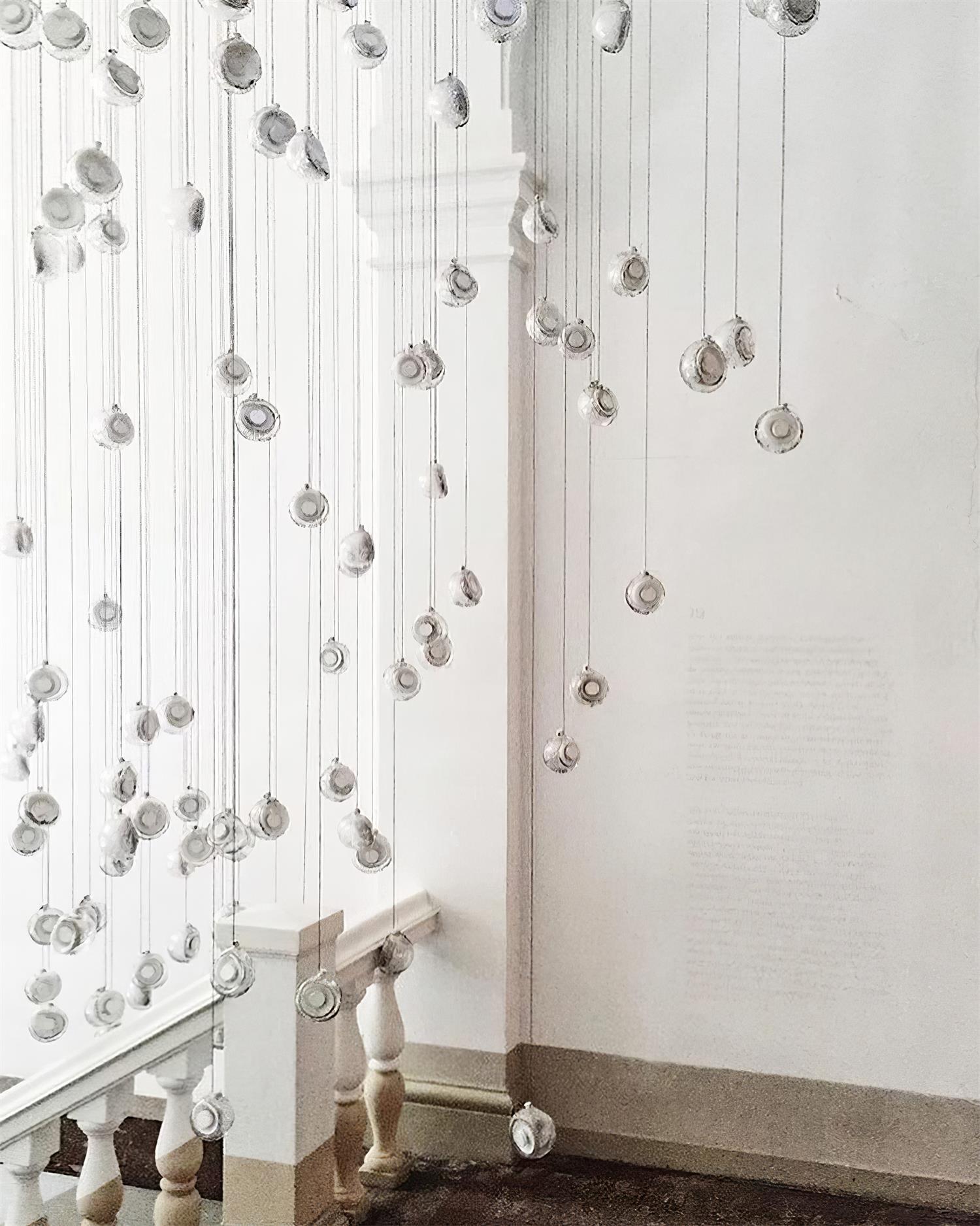Lámpara de Cristal con Pantalla de Malla de Cobre – Diseño Elegante y Moderno 5