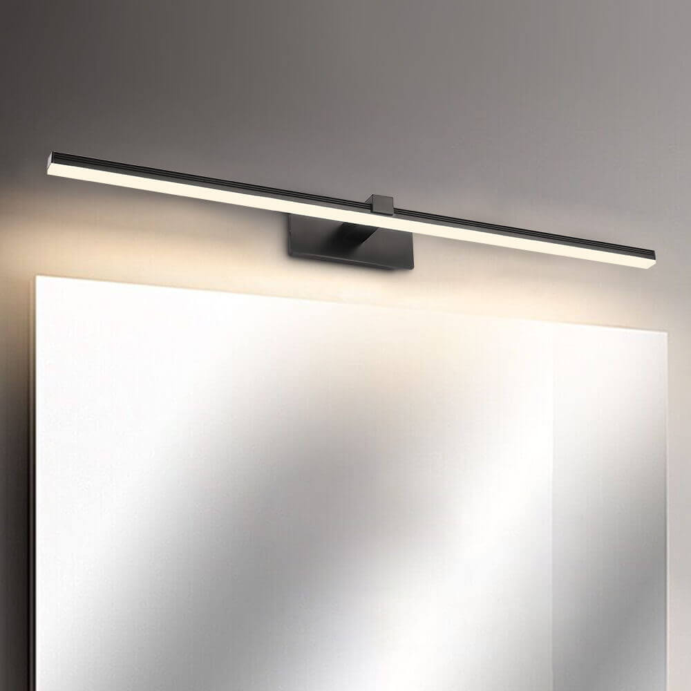 Zirela - Lámpara de Espejo LED para Baño en Negro y Blanco - Diseño Moderno y Elegante