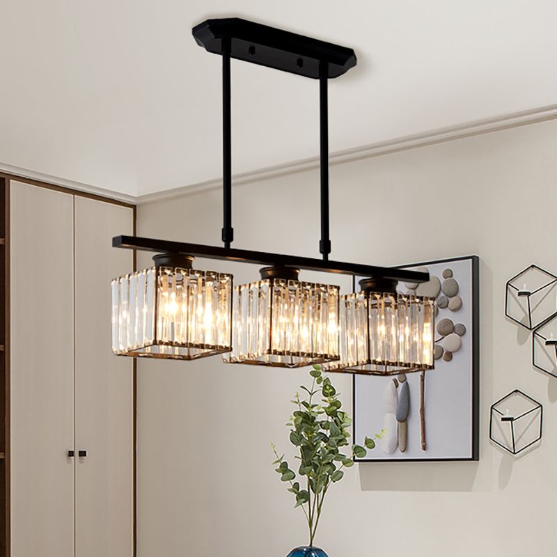 Lámpara de Isla de Vidrio de Diseño Nórdico con Múltiples Cabezas – Elegante Chandelier para Comedor y Sala 0