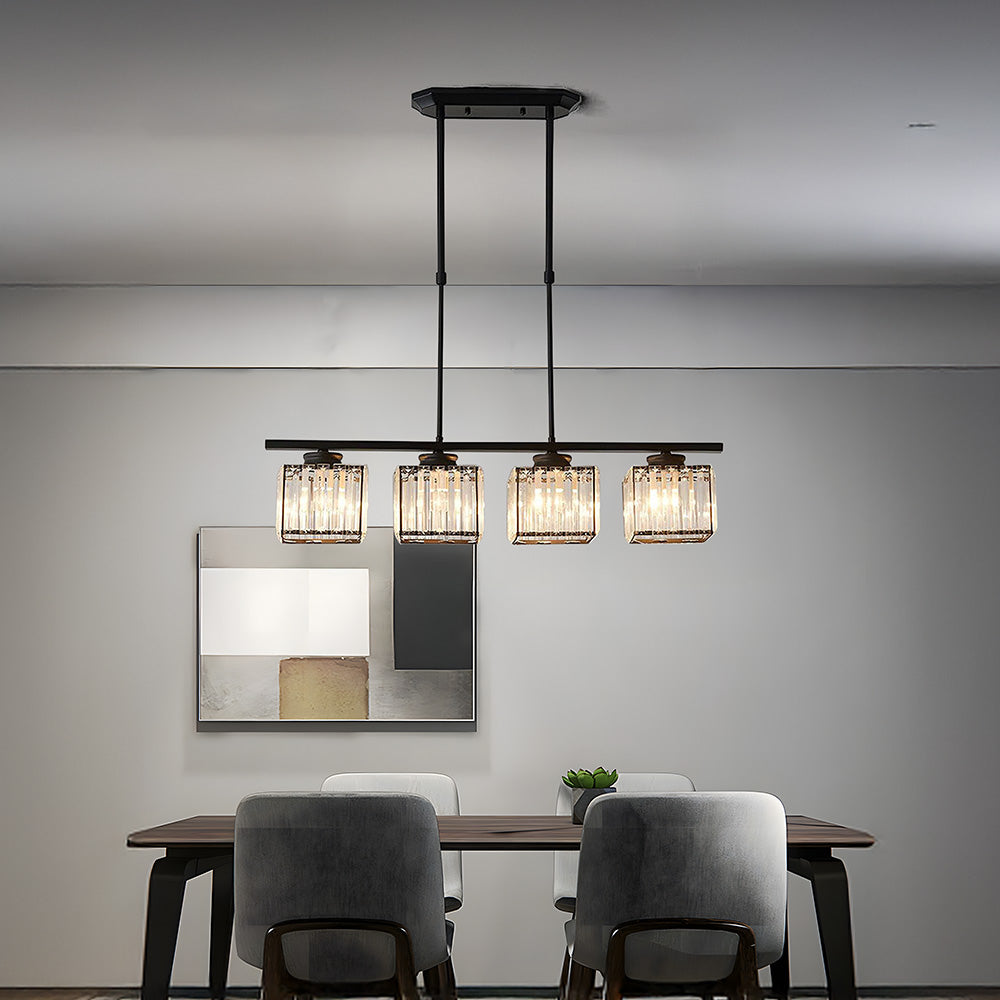 Lámpara de Isla de Vidrio de Diseño Nórdico con Múltiples Cabezas – Elegante Chandelier para Comedor y Sala 6
