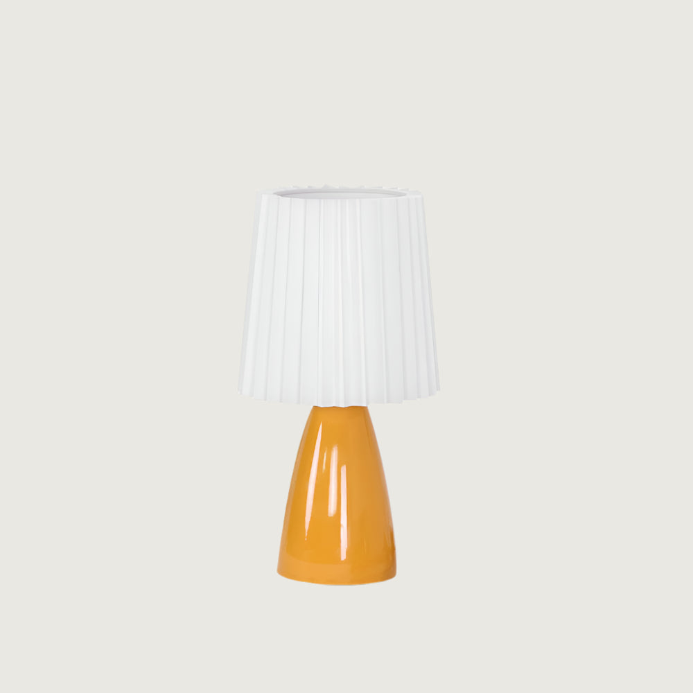 Zelya - Lámpara de Mesa de Cerámica y Tela – Estilo Moderno y Clásico - Ideal para Interiores