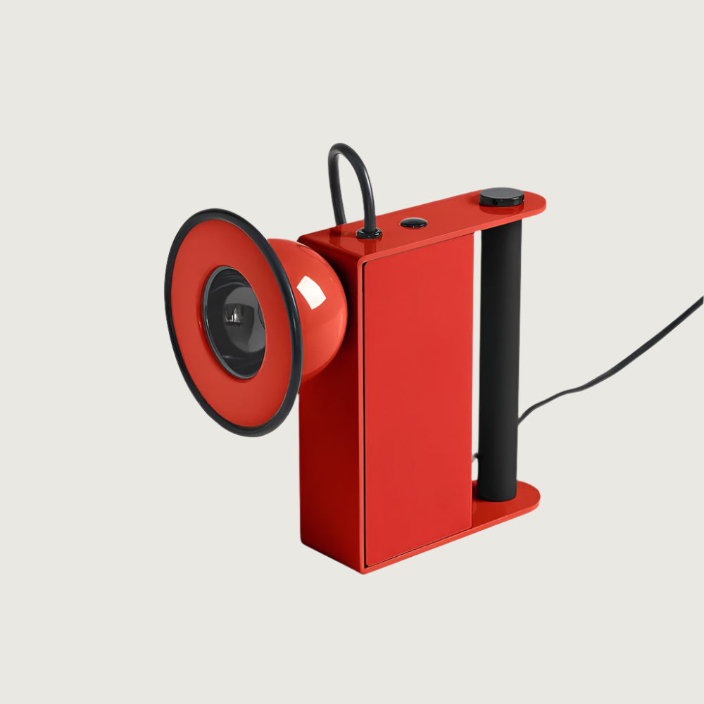 Lámpara de Mesa Compacta Minibox con Cabezal Ajustable y Luz LED Integrada 0