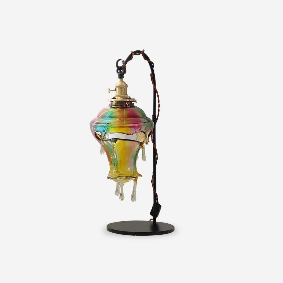 Lámpara de Mesa Diseño Gota de Agua en Metal y Resina, 28cm Diámetro – Ideal para Mesitas de Noche y Sobremesa 1