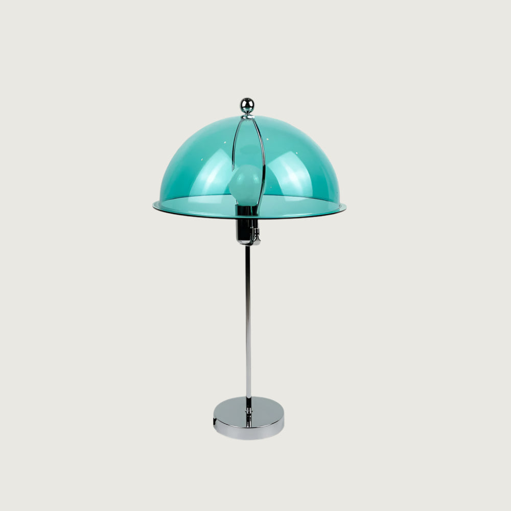 Lámpara de Mesa Edimburgo de Metal y Acrílico con Bombilla LED, Diseño Neoclásico, Ideal para Mesas y Rincones 1