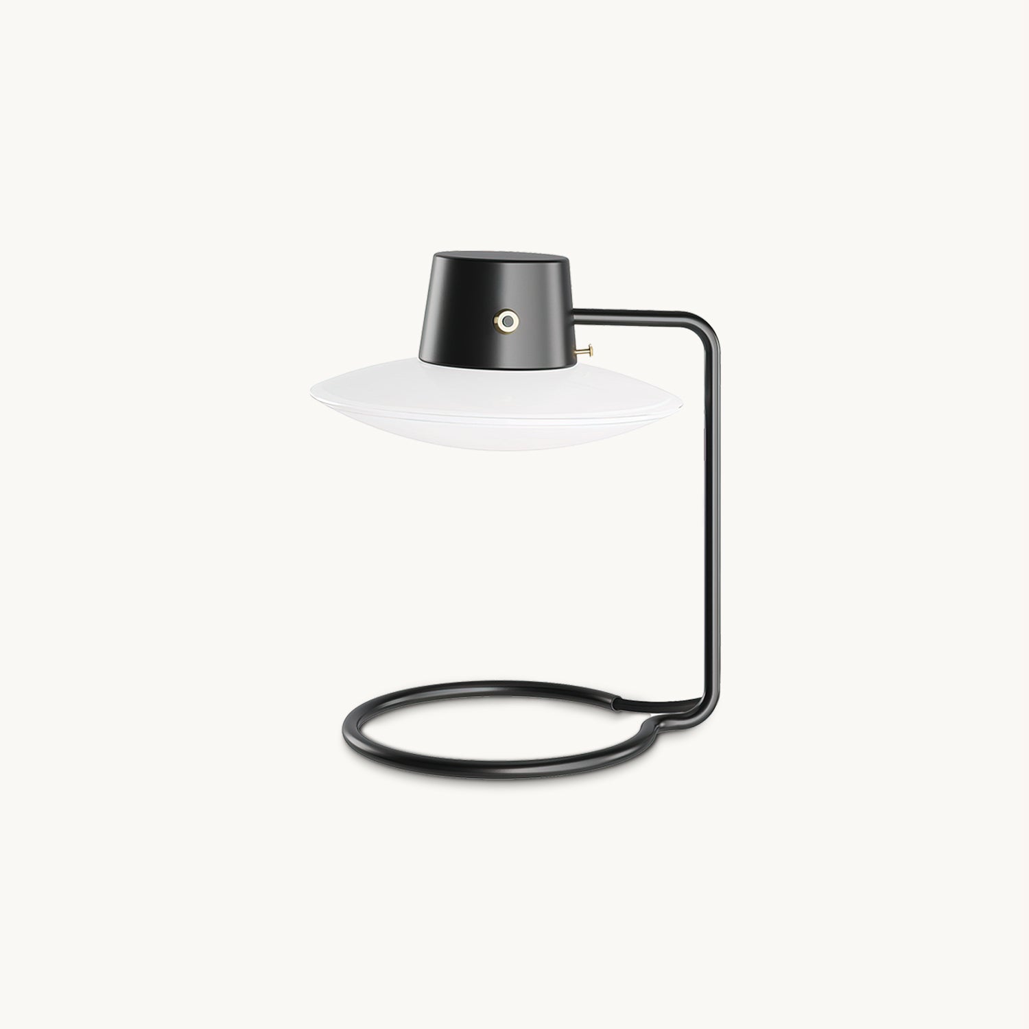 Lámpara de Mesa Eileen Moderna con Pantalla de Vidrio Opalino y Base de Metal – Ideal para Mesita de Noche y Estudio 1