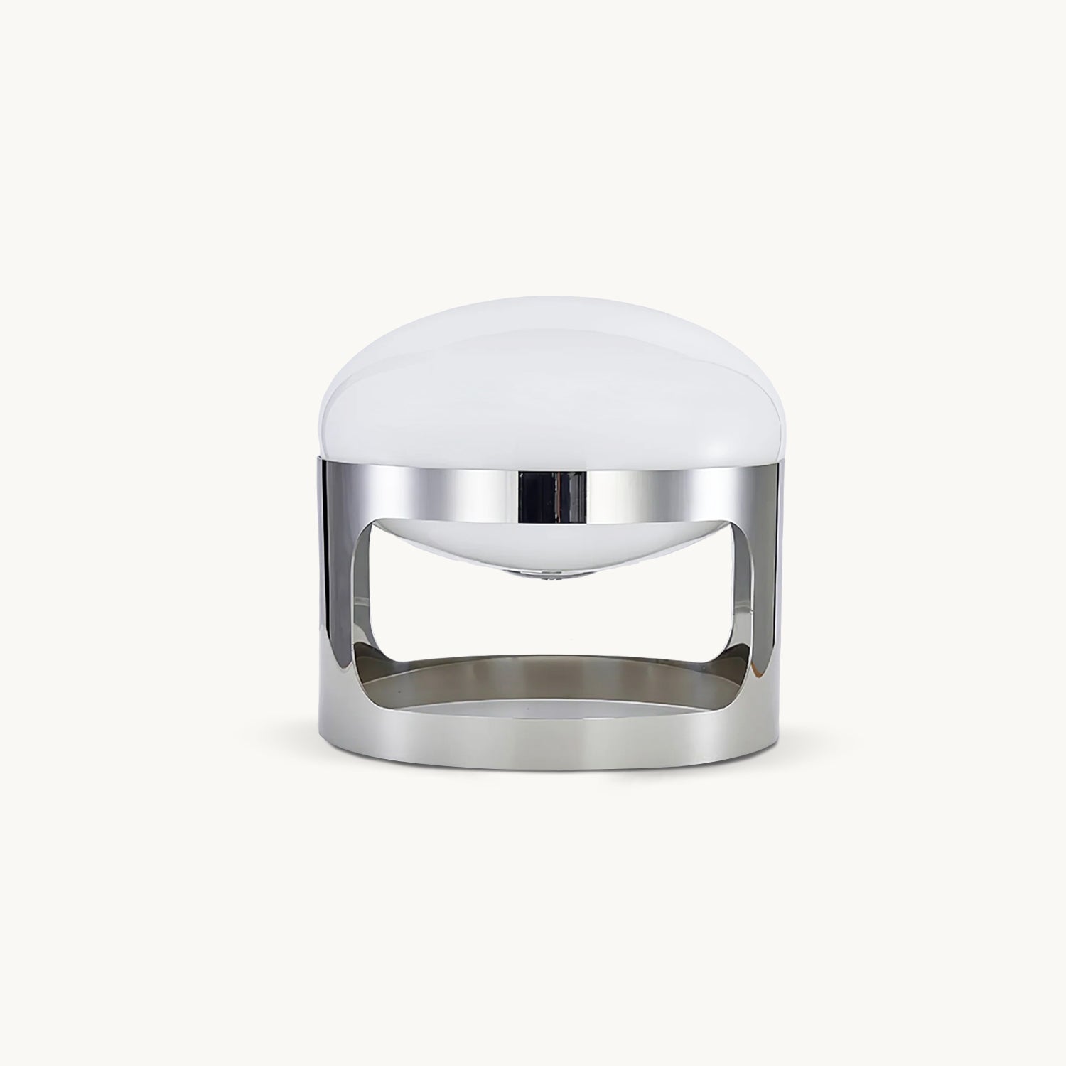 Lámpara de Mesa KD27 de Acero Inoxidable y Acrílico – Diseño Moderno en Color Plateado 1
