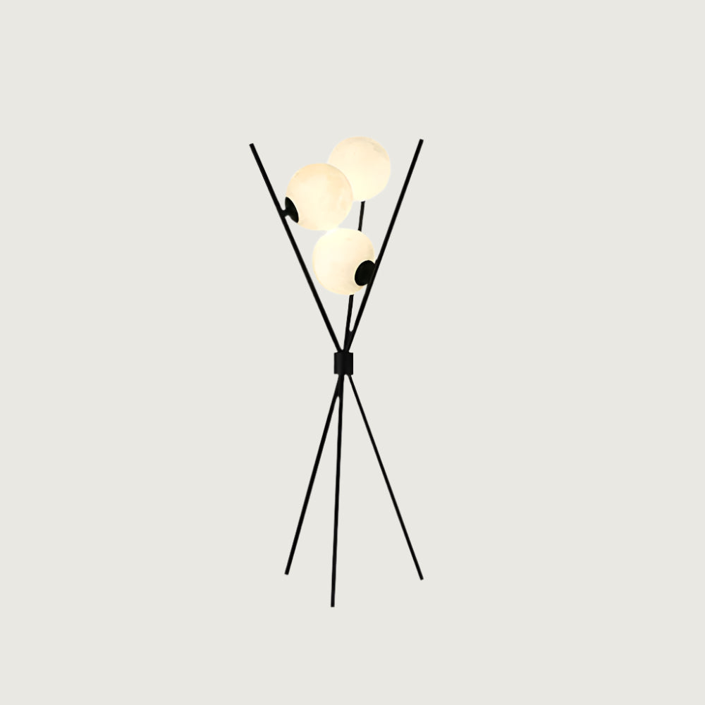 Zirel - Lámpara de Mesa Lunar de Metal con Bombilla LED - Diseño Moderno para Interiores