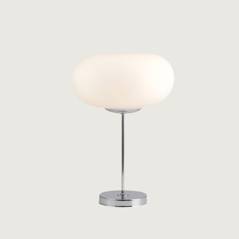 Lámpara de Mesa Minimalista Plata con Luz LED, Diseño Moderno para Mesita de Noche y Espacios Reducidos 0