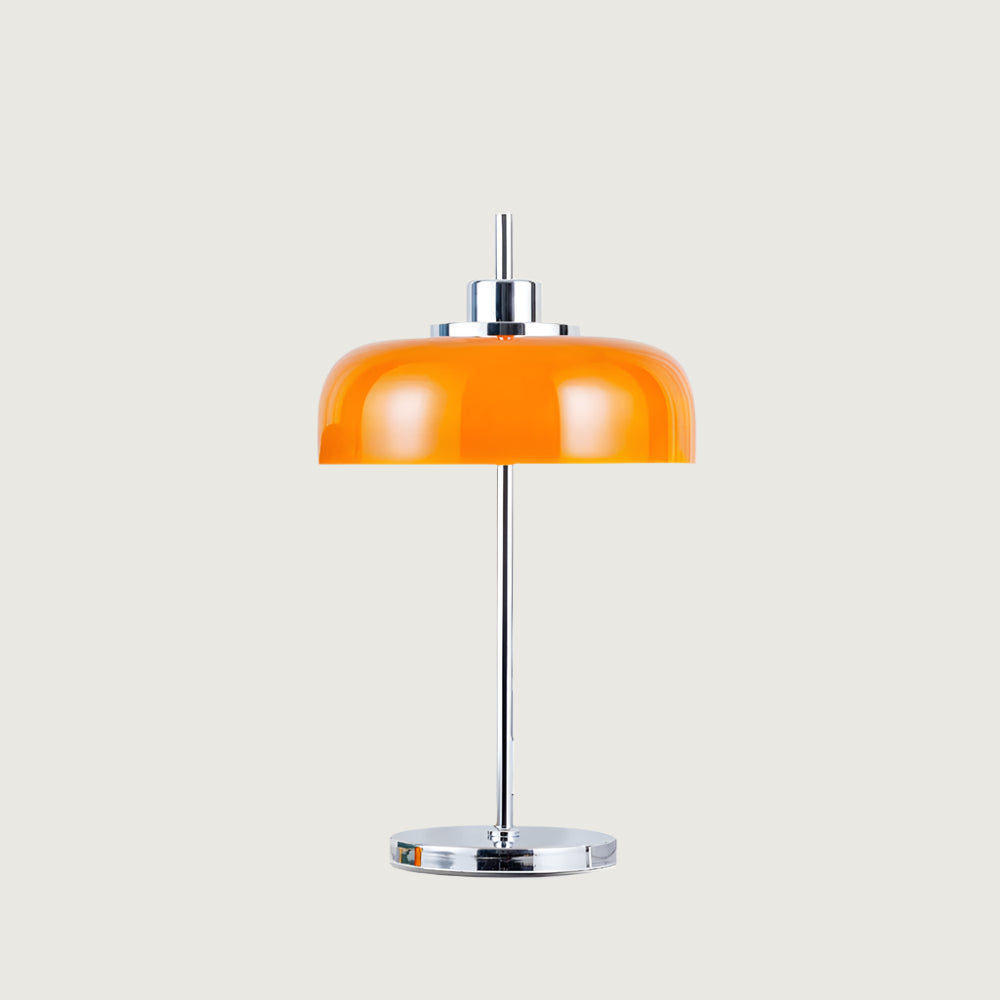 Lámpara de Mesa Moderna Estilo Retro con Luz LED Naranja y Metal, Ideal para Escritorio o Mesita de Noche, 30 cm x 60 cm 1