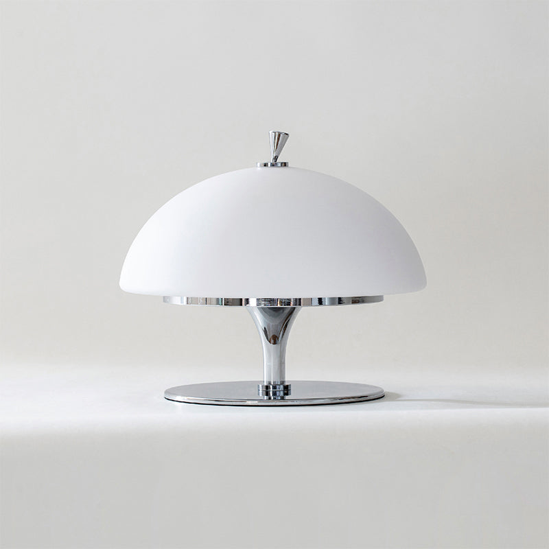 Lámpara de Mesa Moderna con Control Táctil, Pantalla Blanca y Diseño en Metal y Cristal – Ideal para Escritorio y Mesita de Noche 0
