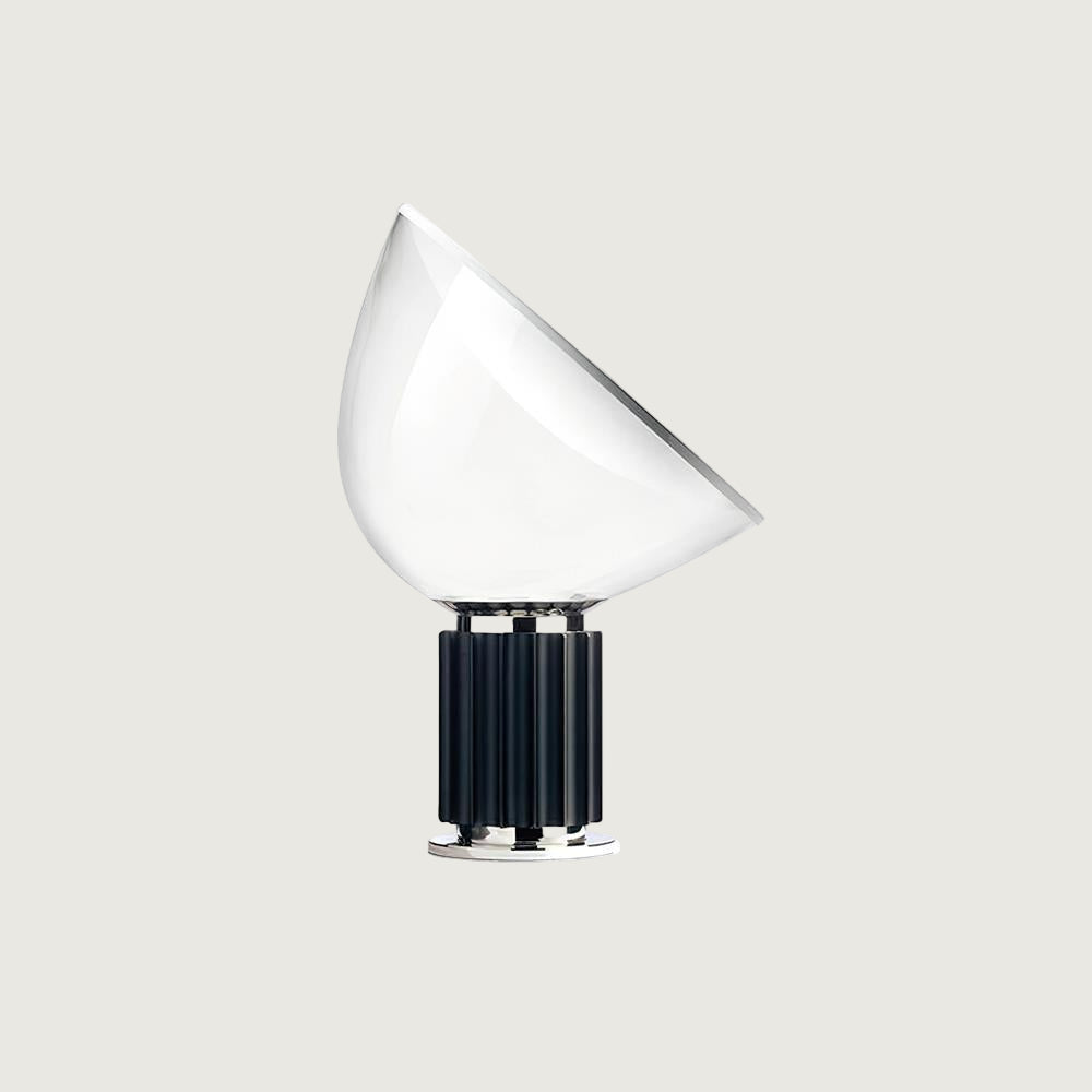 Lámpara de Mesa Moderna con Difusor de Cristal y Reflector de Aluminio – Ideal para Escritorio y Mesita de Noche 0
