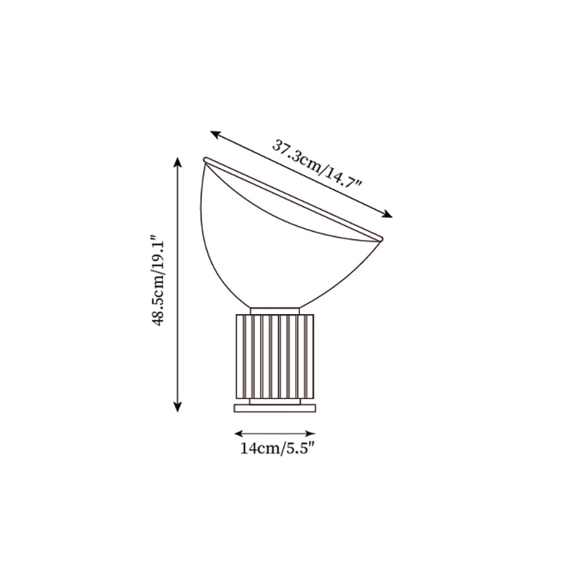 Lámpara de Mesa Moderna con Difusor de Cristal y Reflector de Aluminio – Ideal para Escritorio y Mesita de Noche 5