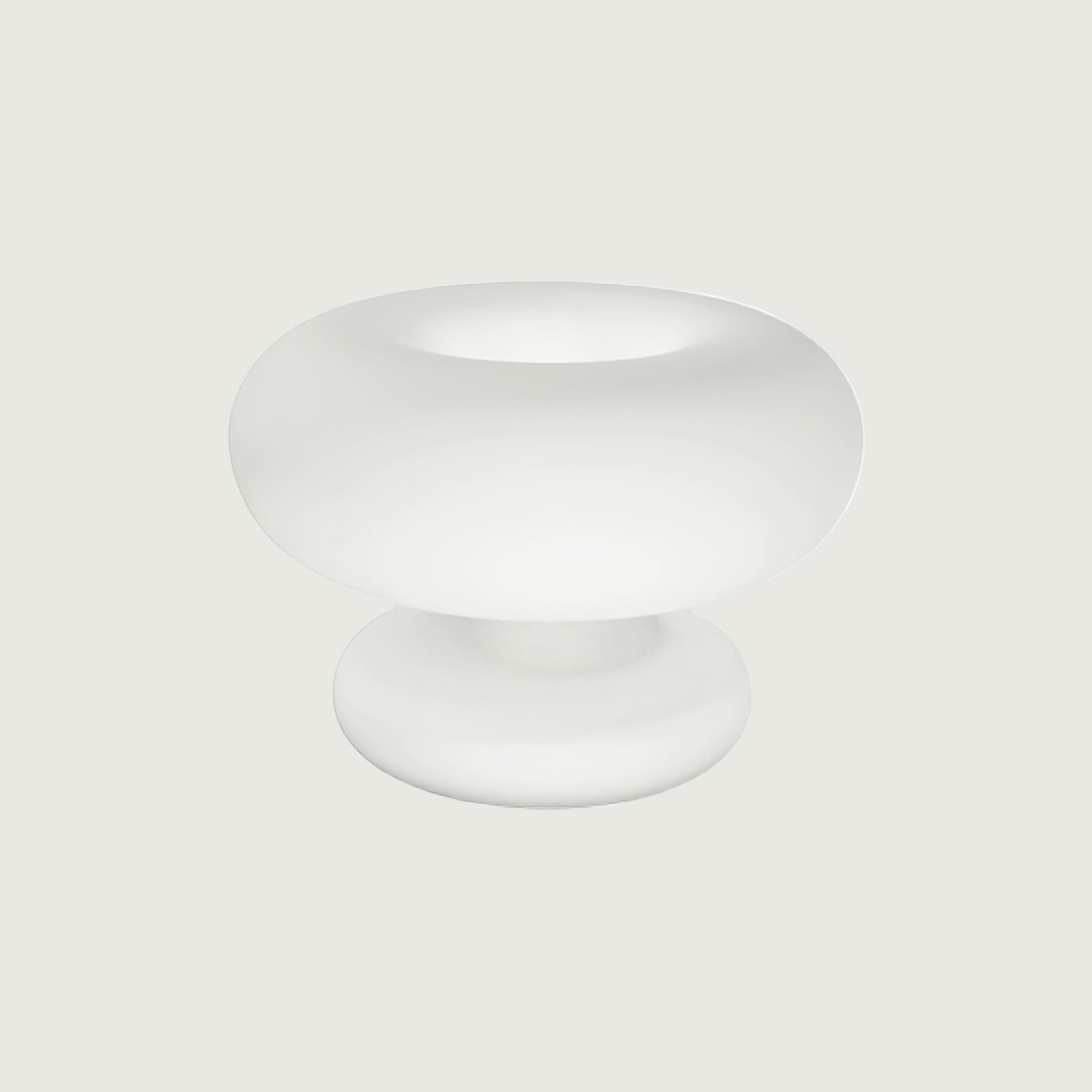 Lámpara de Mesa Moderna con Diseño en Forma de Donut - Vidrio Esmerilado y Estructura Redonda 0