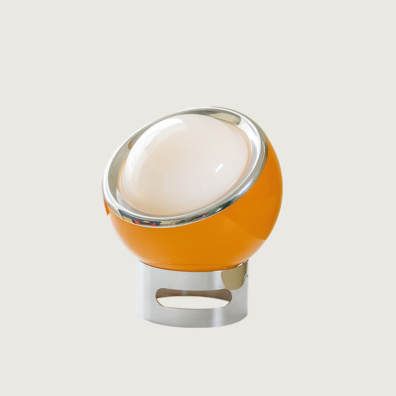 Lámpara de Mesa Moderna de Acero Inoxidable y Vidrio en Verde, Naranja y Blanco - Ideal para Decoración Interior 9