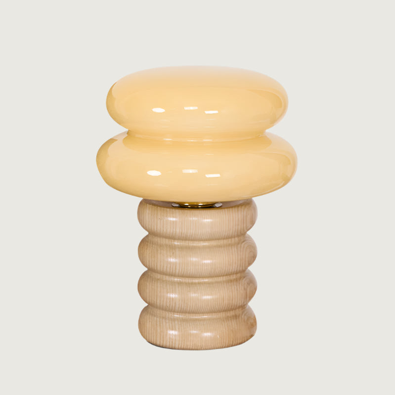 Lámpara de Mesa Moderna de Madera y Vidrio con Base G9 – Diseño Elegante para Interiores, Ideal para Mesas y Rincones 0