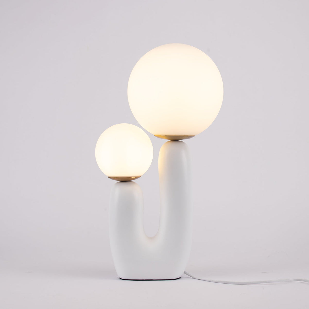 Cluvo - Lámpara de Mesa Moderna de Resina y Metal con Base G9 - Ideal para Escritorio y Mesita de Noche - Disponible en Varios Colores