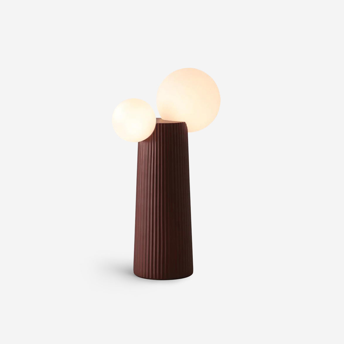 Lámpara de Mesa Moderna de Resina y Vidrio, Diseño Escultural para Interiores - 21 cm Diámetro, Varios Colores 1