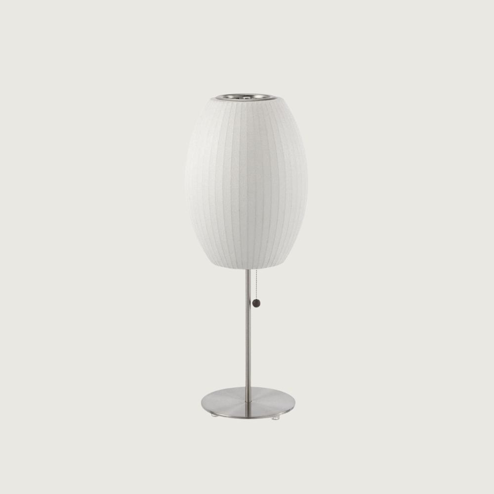 Voreli - Lámpara de Mesa con Pantalla Elegante y Base de Acero - Diseño Clásico