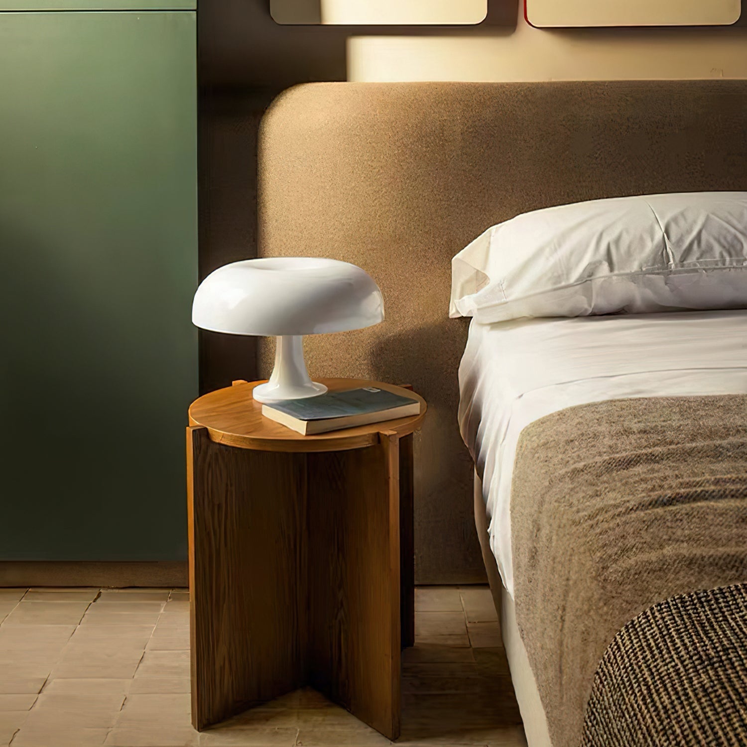 Lámpara de Mesa Nesso de Estilo Moderno en Colores Naranja y Blanco – Diseño Futurista 4