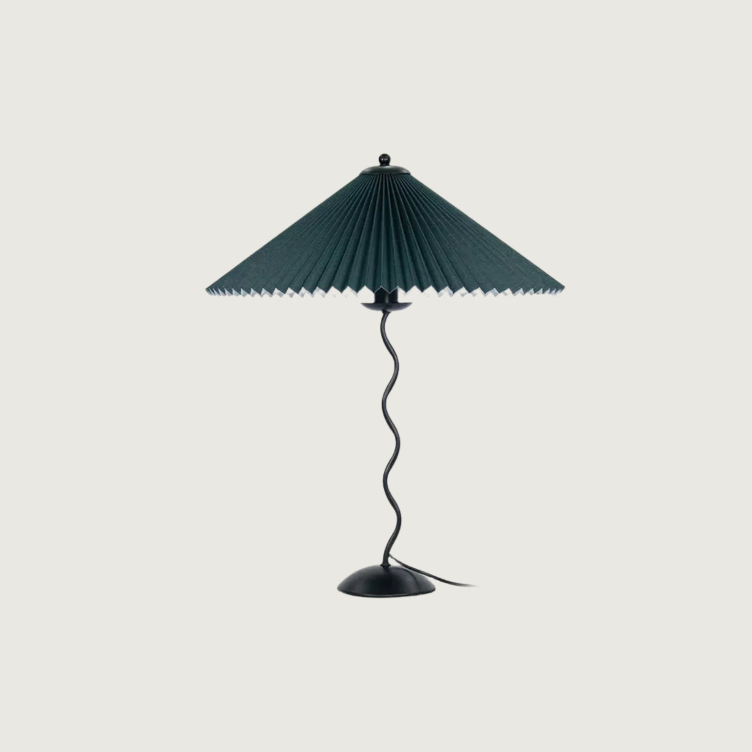 Lámpara de Mesa Origami Estilo Nórdico con Pantalla de Tela y Diseño Curvo - Color Negro 1