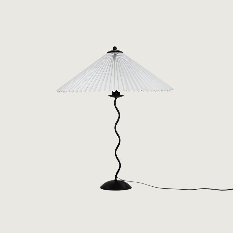 Lámpara de Mesa Origami Estilo Nórdico con Pantalla de Tela y Diseño Curvo - Color Negro 9