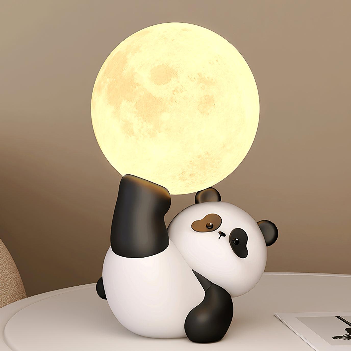 Lámpara de Mesa Panda Pippi con Luz LED Integrada y Diseño Acogedor – Ideal para Mesas y Rincones 0