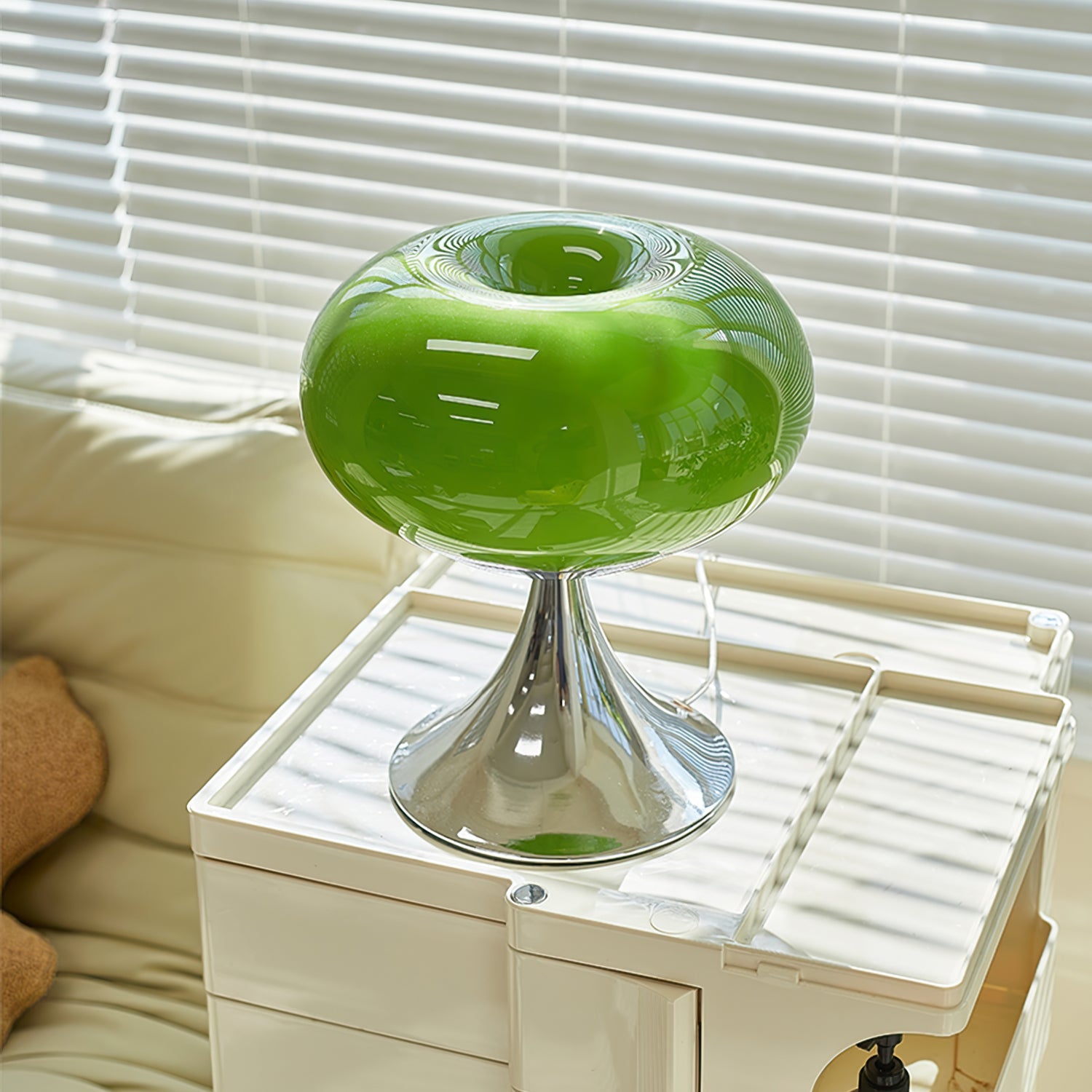 Lámpara de Mesa Piruleta LED Colorida – Diseño Moderno, 28 cm Diámetro, Metal y Vidrio para Decoración Interior 3