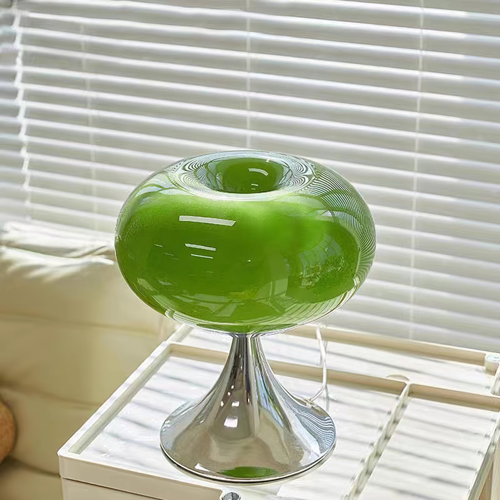 Lámpara de Mesa Piruleta LED Colorida – Diseño Moderno, 28 cm Diámetro, Metal y Vidrio para Decoración Interior 6