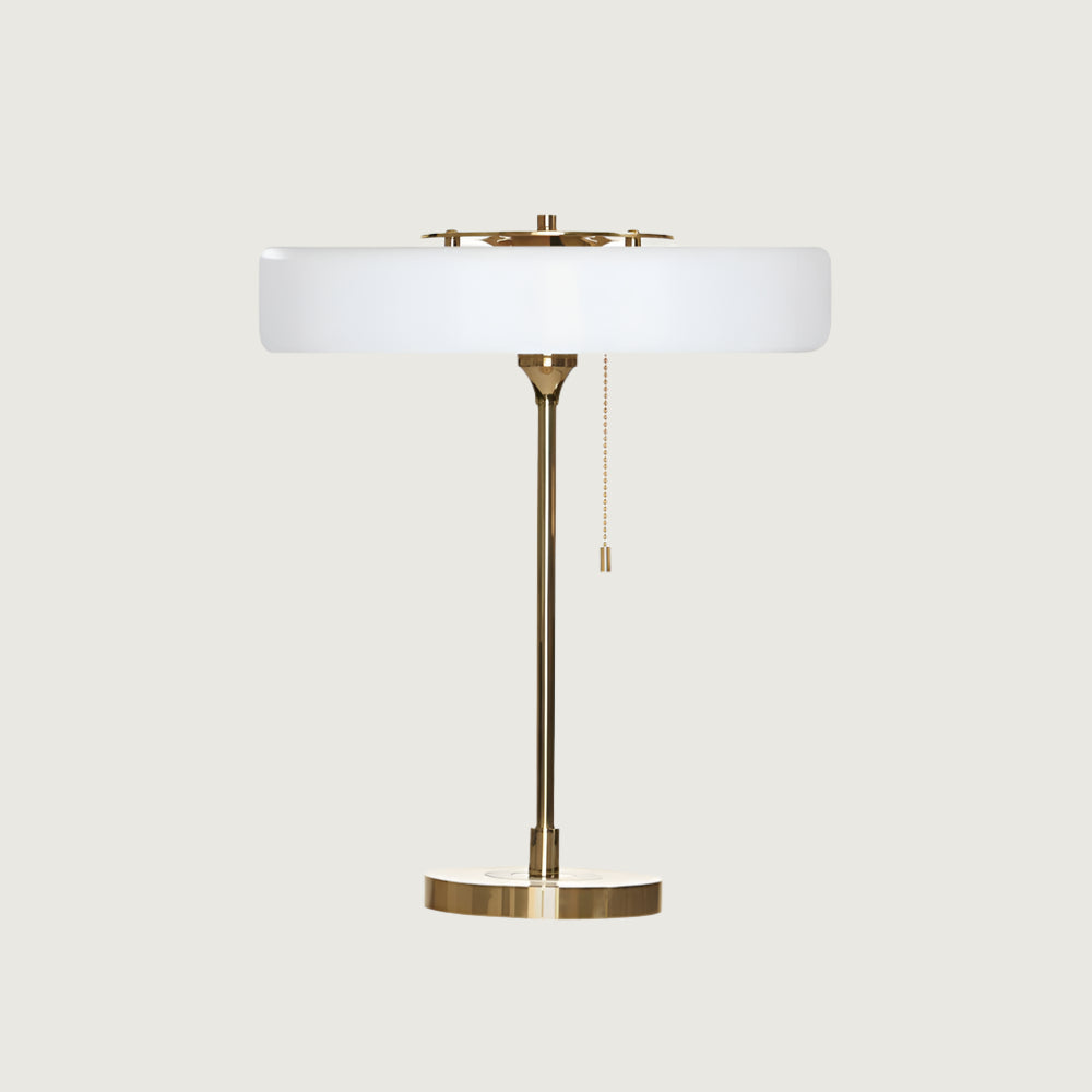 Lámpara de Mesa Revolve con Difusor Acrílico y Base de Metal – Estilo Contemporáneo 12