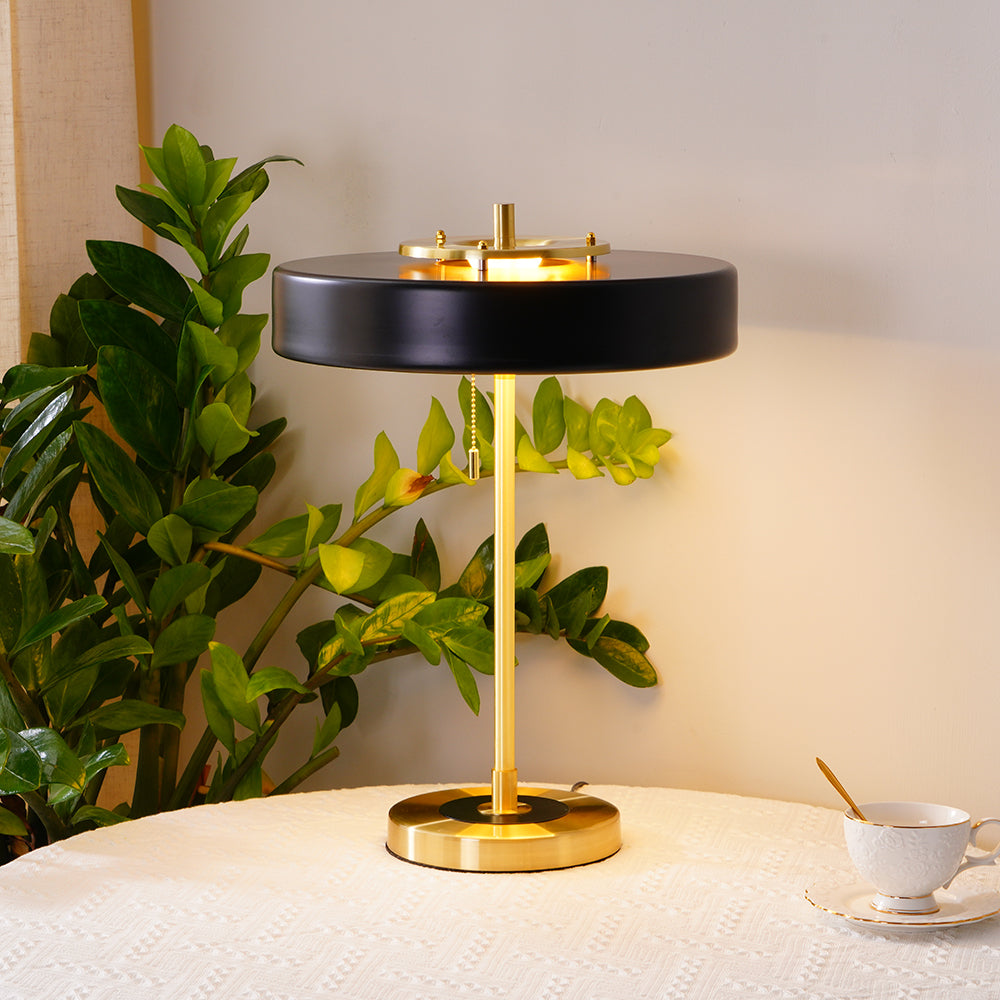 Lámpara de Mesa Revolve con Difusor Acrílico y Base de Metal – Estilo Contemporáneo 6