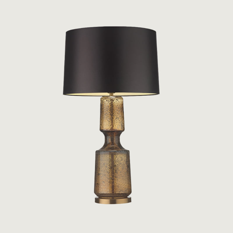 Lámpara de Mesa Teal Elegante con Pantalla de Vidrio y Base de Metal – Ideal para Escritorio y Mesita de Noche 0